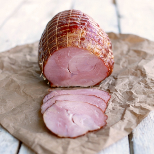 Sliced ​​smoked ham